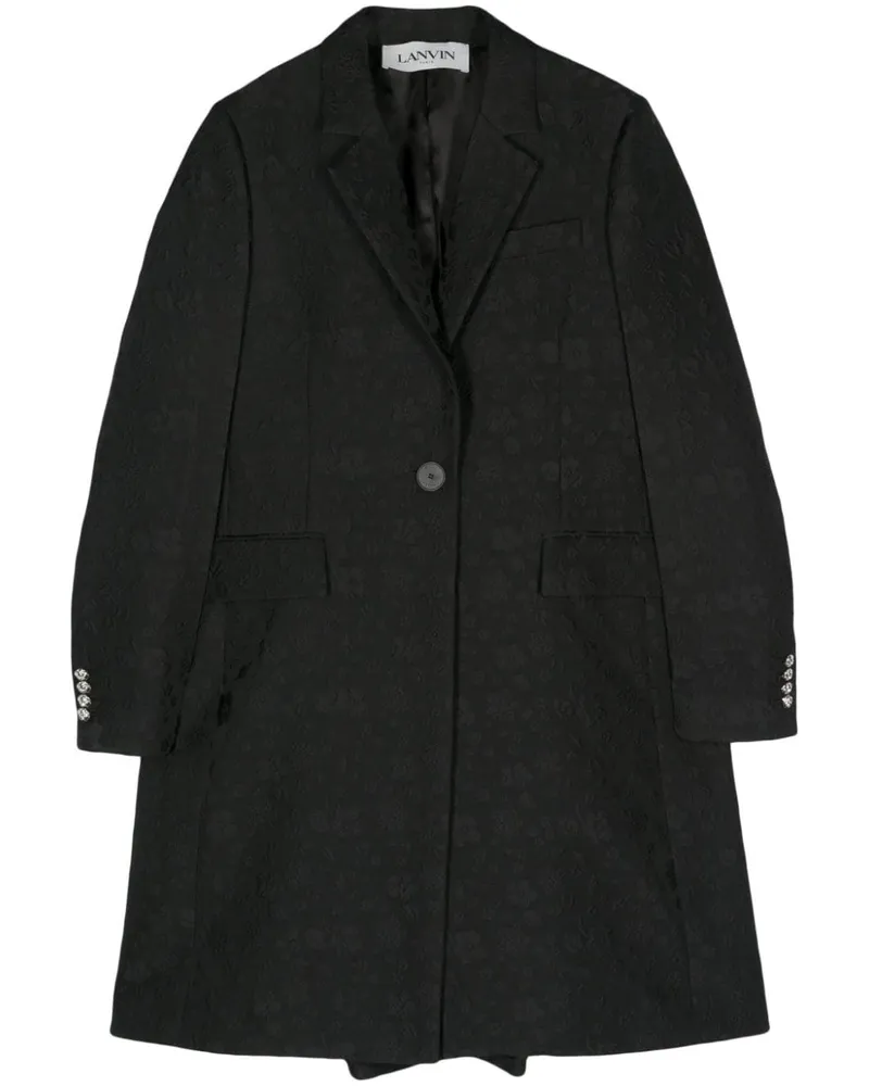 Lanvin Cloqué-Mantel - Schwarz Schwarz