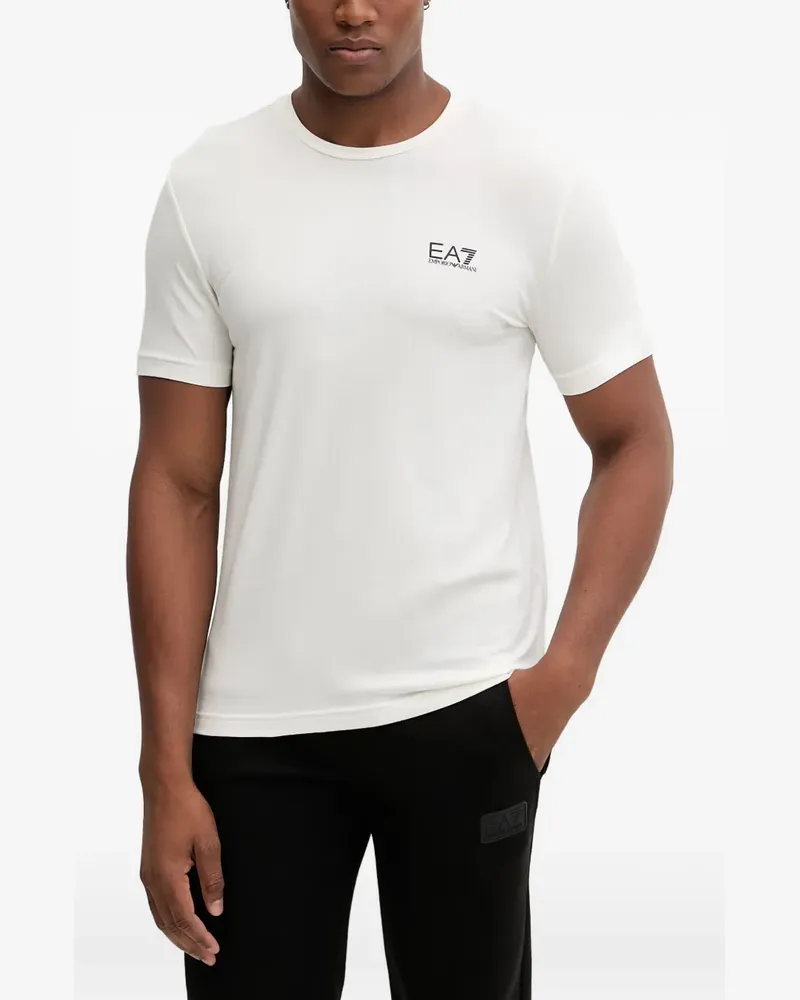 EA7 logo-print short-sleeve T-shirt - Weiß Weiß