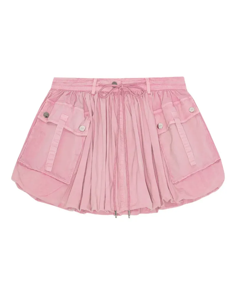 Ganni Rock mit Kordelzug - Rosa Rosa