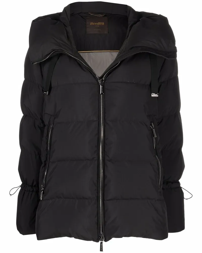 MOORER Daunenjacke mit Kordelzug - Schwarz Schwarz