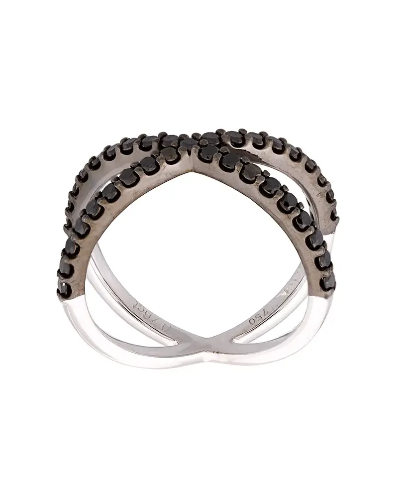 Alinka Überkreuzter Katia Ring - Metallic Metallic