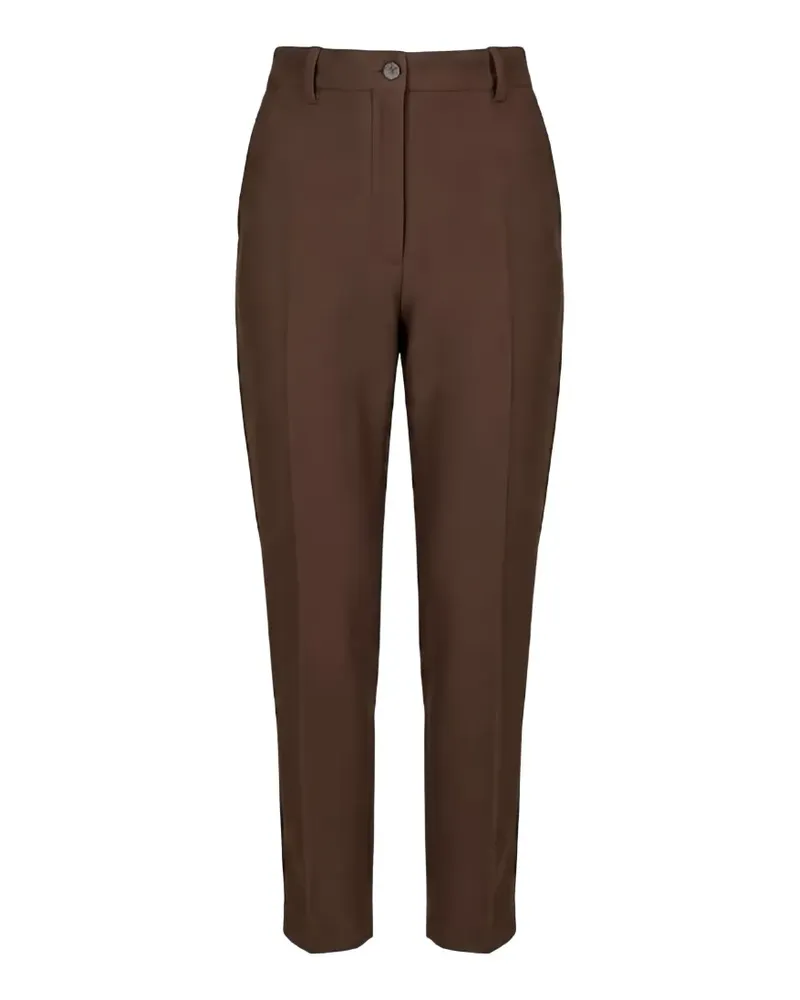 Seventy textured pressed-crease trousers - Braun Braun