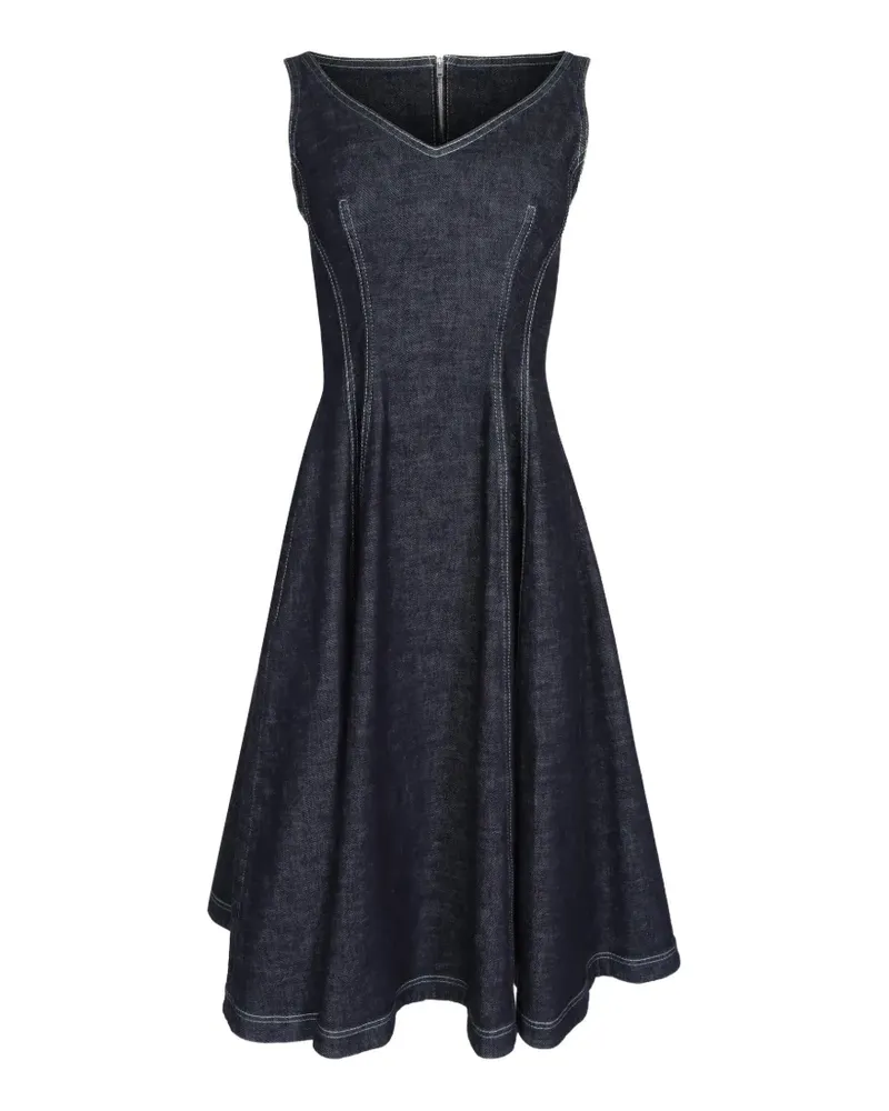 Marni Jeans-Midikleid mit V-Ausschnitt - Blau Blau