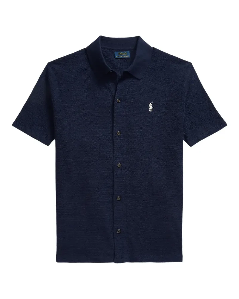 Ralph Lauren Strukturiertes Hemd mit Pony - Blau Blau