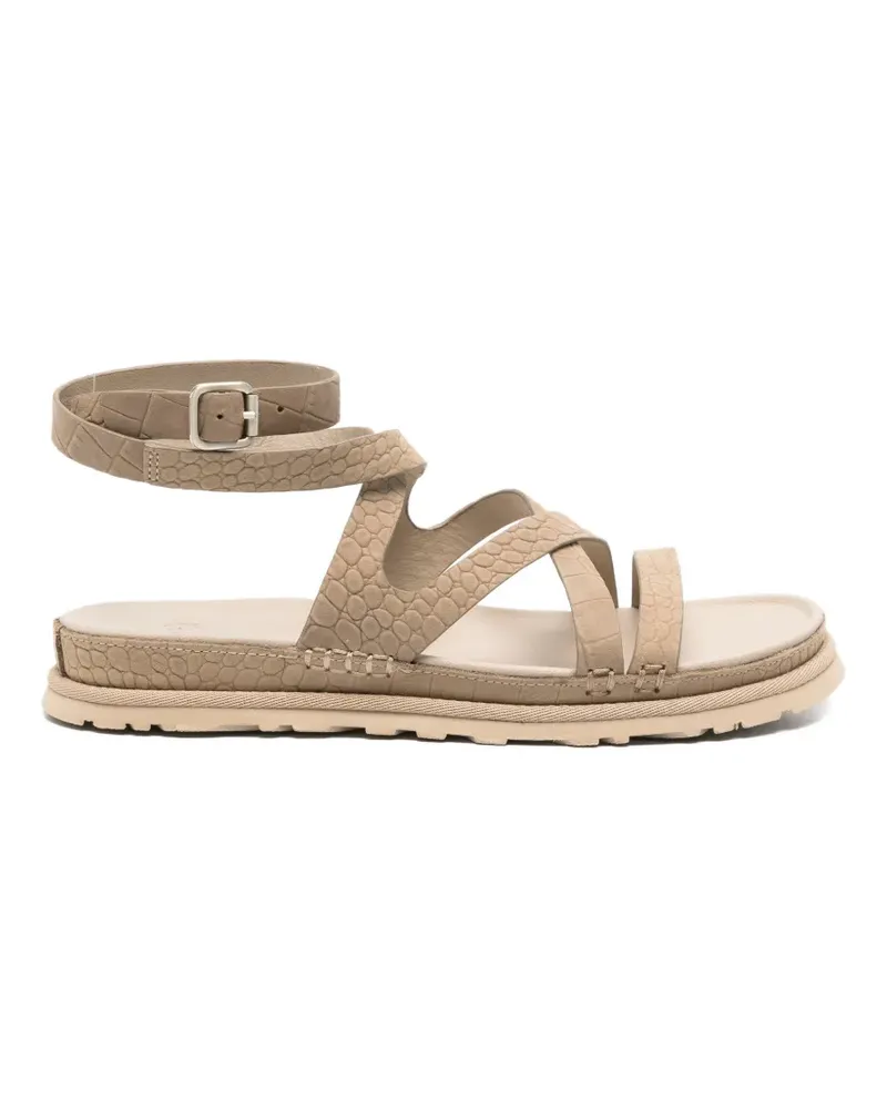 UGG croc-effect sandals - Nude Nude