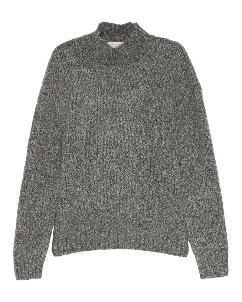Officine Generale marl-knit mock-neck sweater - Grau Grau