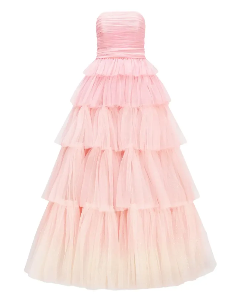 Jenny Packham Gestuftes Adore Abendkleid - Rosa Rosa