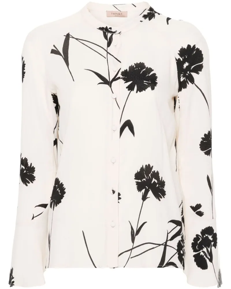 Twin-Set Hemd mit Blumen-Print - Nude Nude