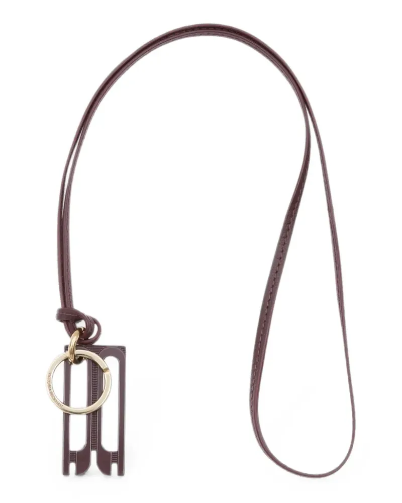 Victoria Beckham Dorian logo-plaque keyring - Rot Rot