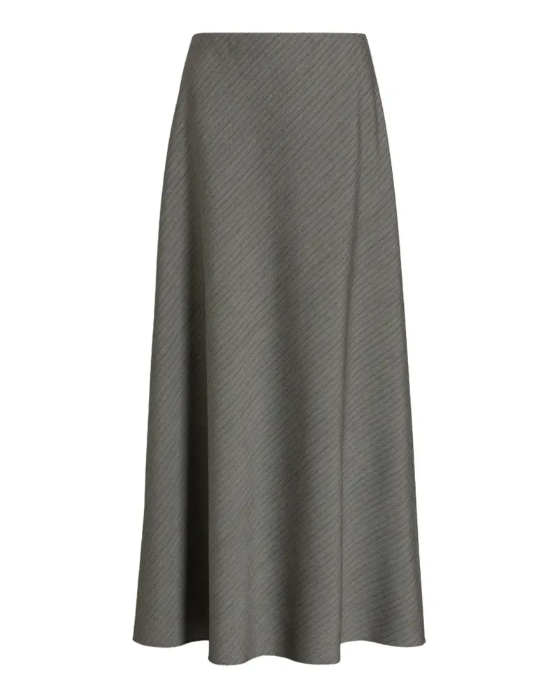 Alberta Ferretti Maxirock mit diagonalem Muster - Grau Grau