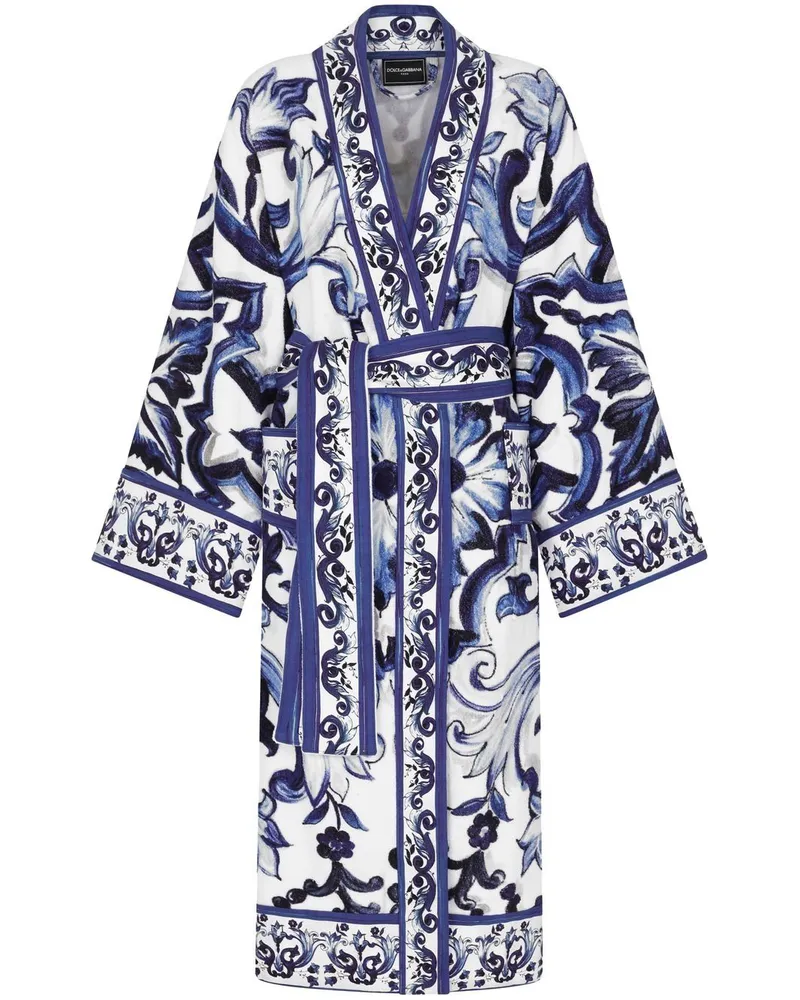 Dolce & Gabbana Bademantel aus Frottee - Blau Blau