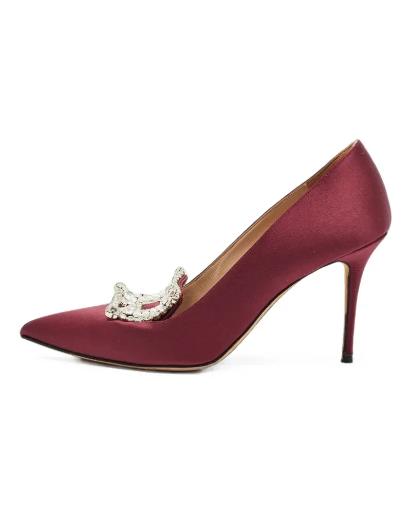 Manolo Blahnik Pumps mit Kristallen - Rot Rot