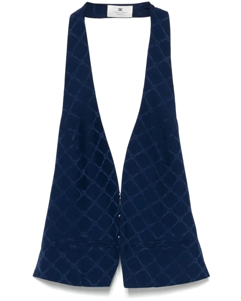 Elisabetta Franchi Top mit Muster - Blau Blau