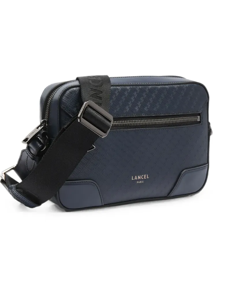Lancel Charlie embossed leather camera bag - Blau Blau