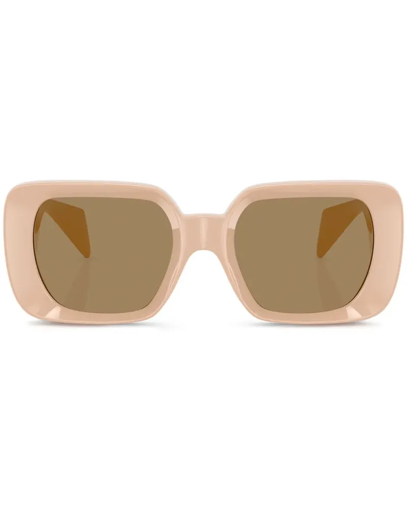 Versace Sonnenbrille mit Medusa-Schild - Nude Nude