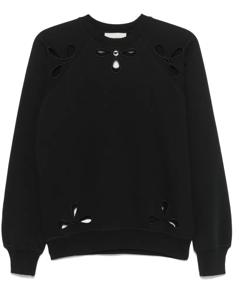 COPERNI Sweatshirt mit Blütenstickerei - Schwarz Schwarz