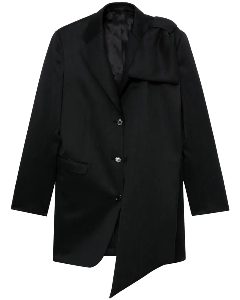 Simone Rocha Asymmetrischer Blazer Schwarz