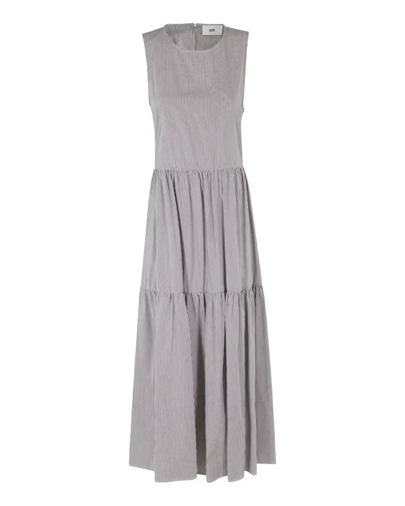 SOLOTRE striped tiered dress - Grau Grau