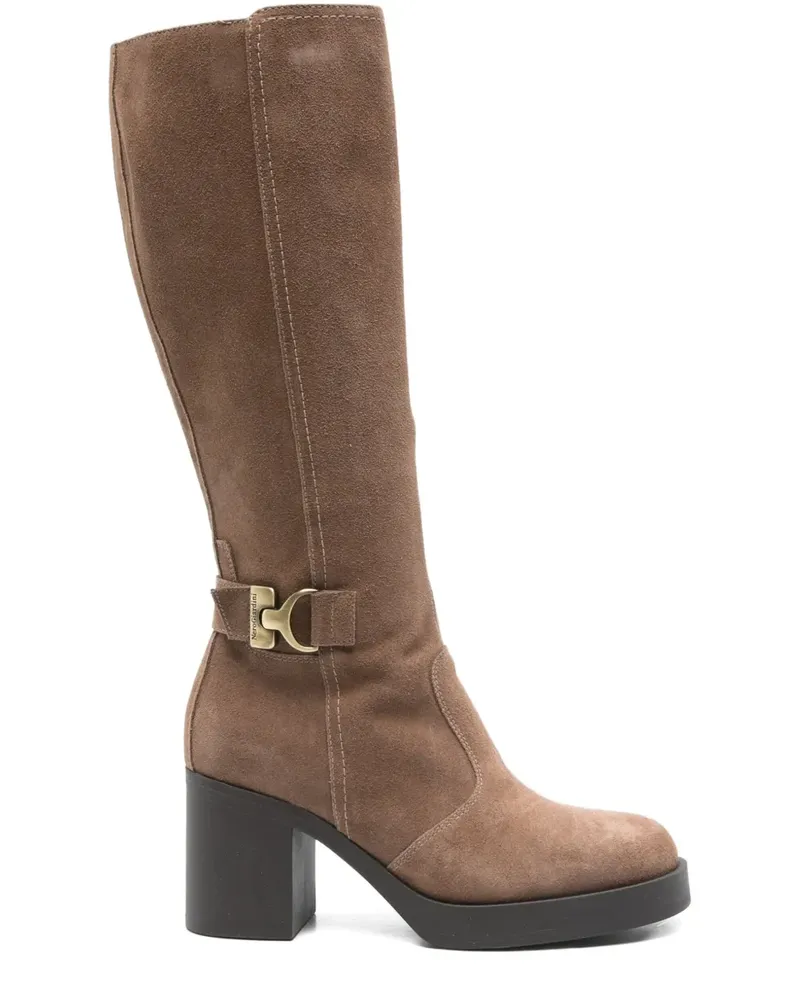 Nero Gardini Schnürstiefel mit Schnalle 75mm - Nude Nude