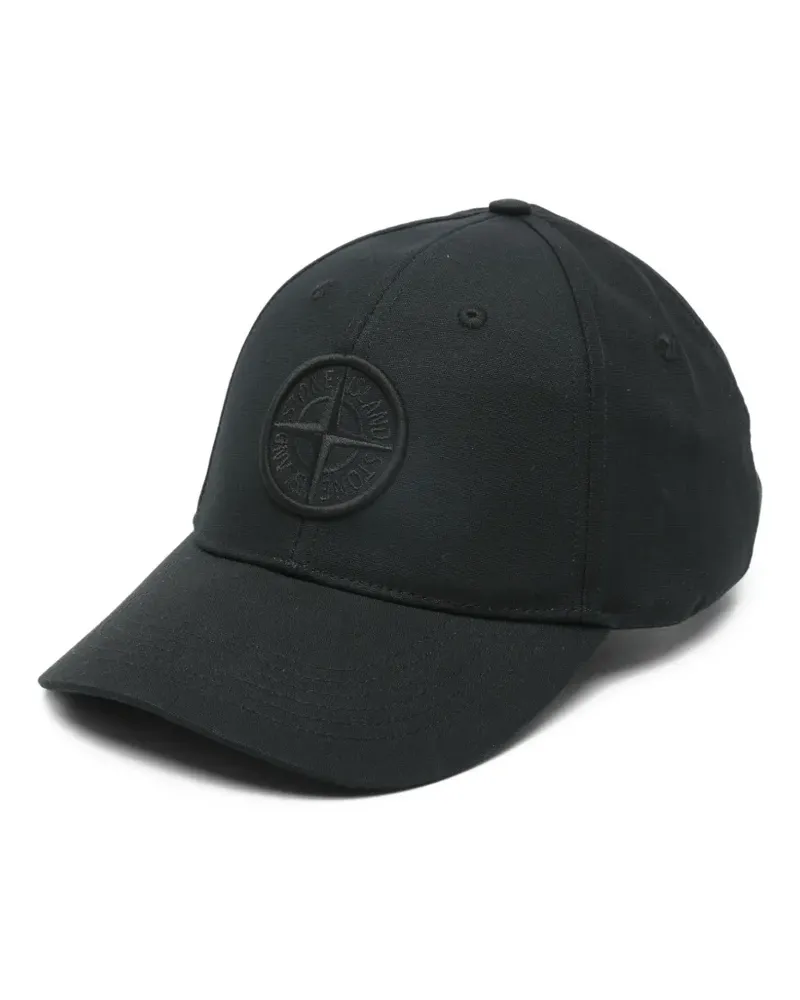 Stone Island logo-detail baseball cap - Schwarz Schwarz