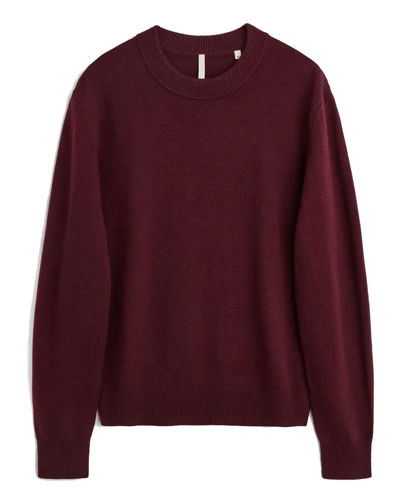 Sunflower crew-neck wool sweater - BURGUNDY Burgundy