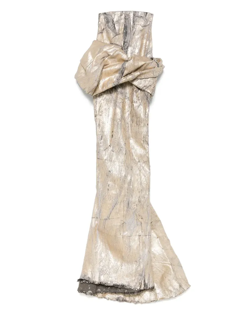 Rick Owens Drapierter Maxirock - Gold Gold