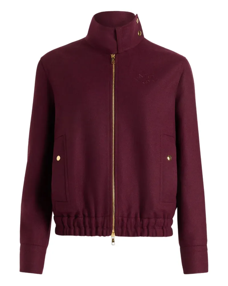 Patou Stehkragen-Bomberjacke mit elastischen Bündchen - Rot Rot