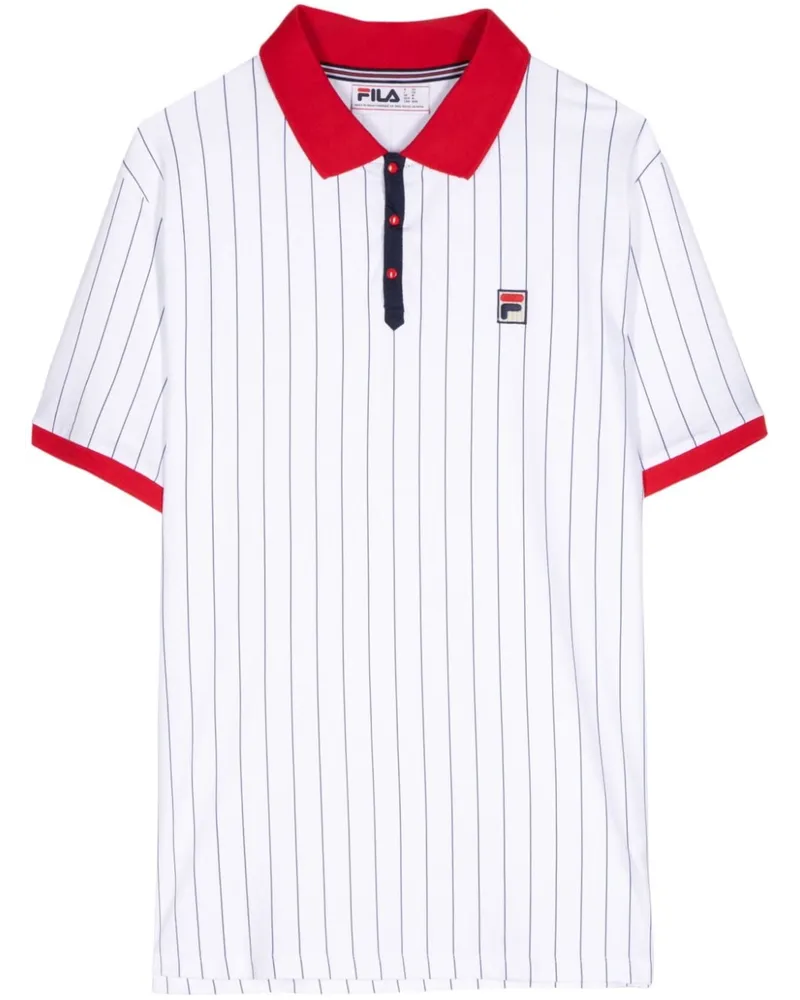 Fila Gestreiftes BB1 Poloshirt Weiß