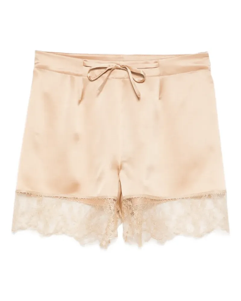 Carine Gilson Pyjama-Shorts mit Spitze - Braun Braun