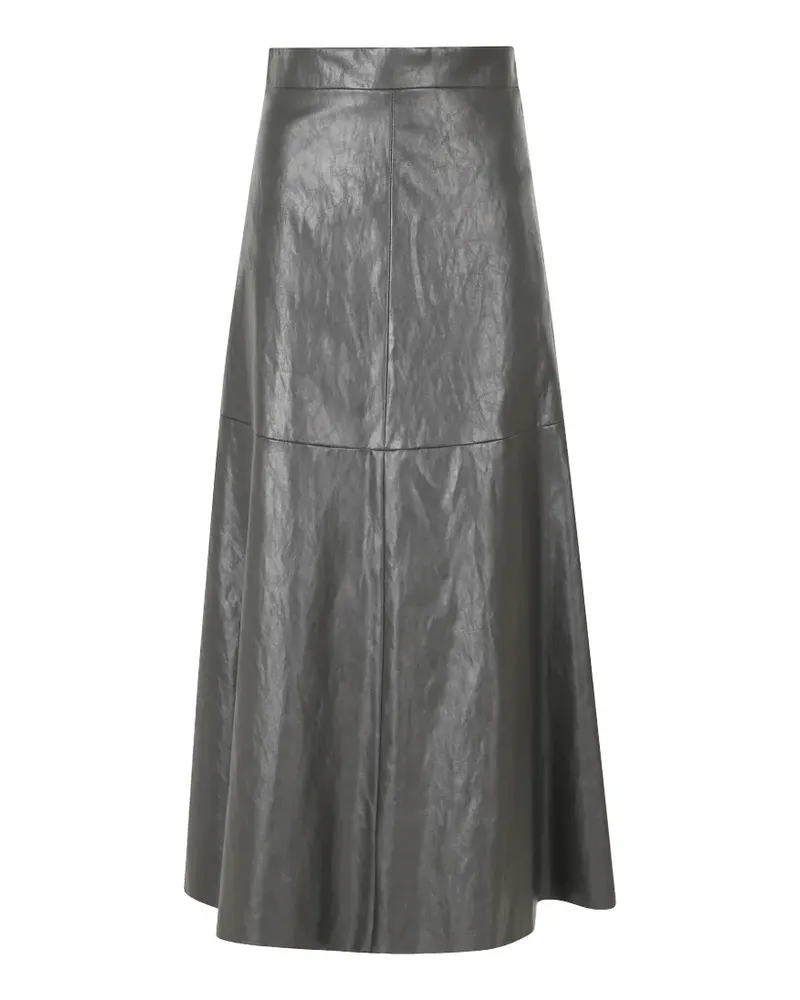 Federica Tosi crinkled-effect A-line midi skirt - Grau Grau