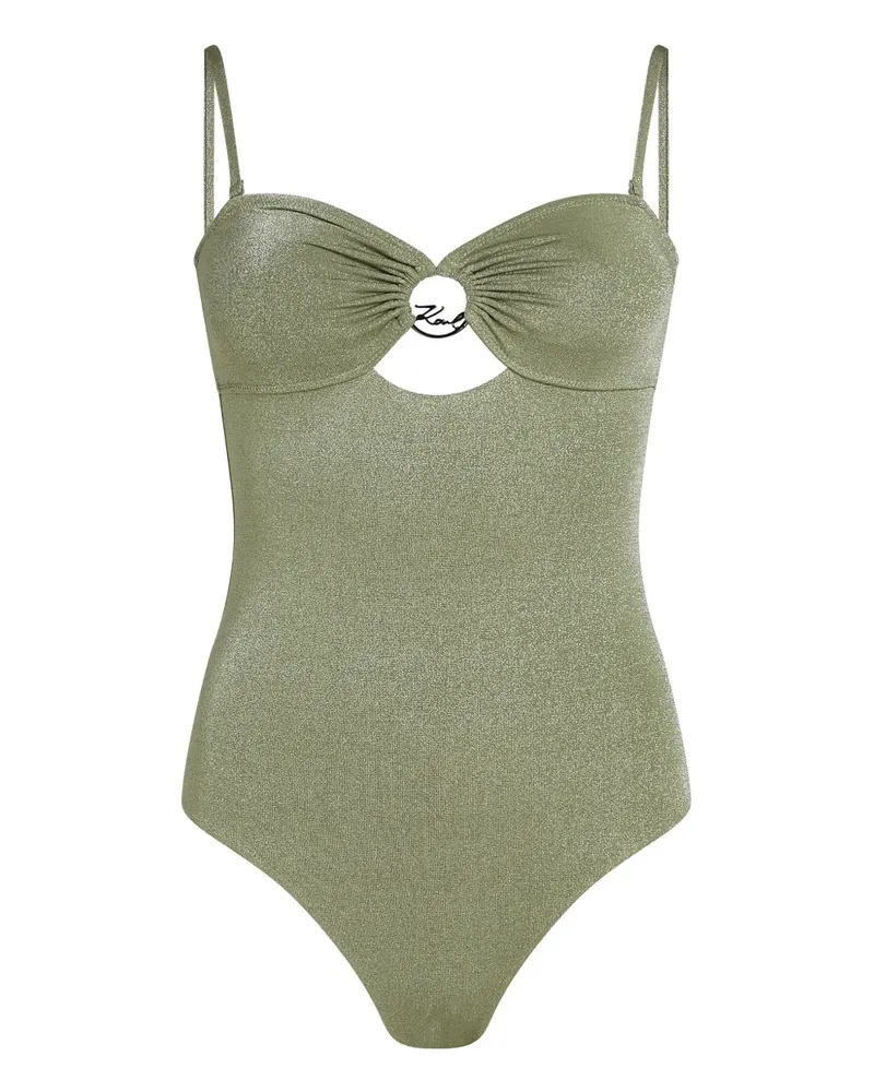 Karl Lagerfeld Ring Badeanzug - Grün Grün