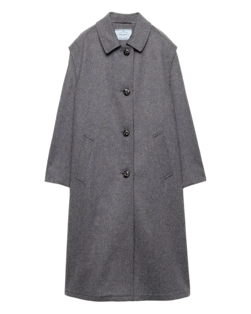 Prada Einreihiger Mantel - Grau Grau