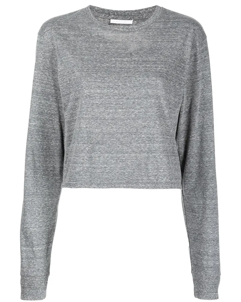 John Elliott + Co Klassisches Cropped-T-Shirt Grau