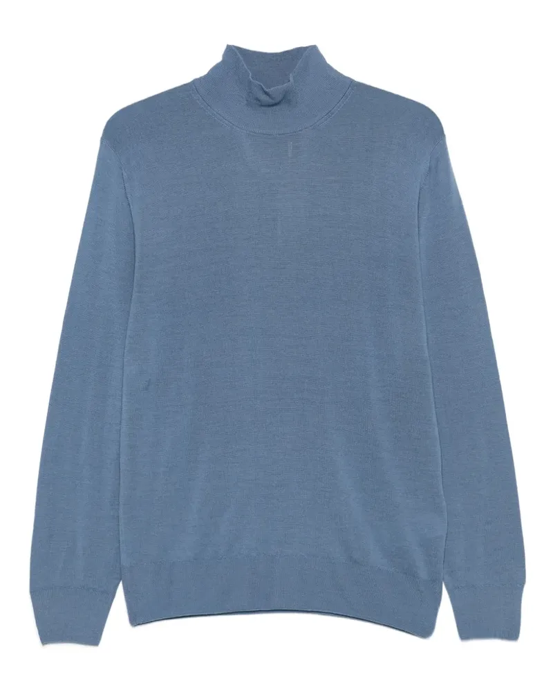 Canali Pullover mit Stehkragen - Blau Blau