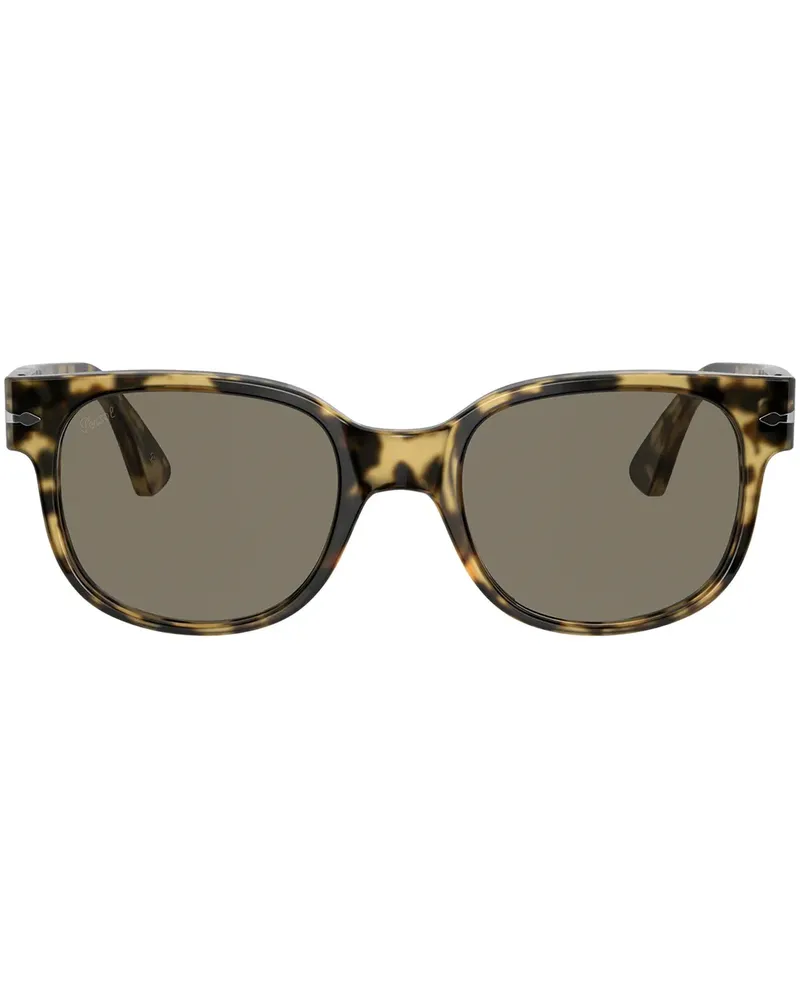 Persol Eckige Sonnenbrille in Schildpattoptik - Braun Braun