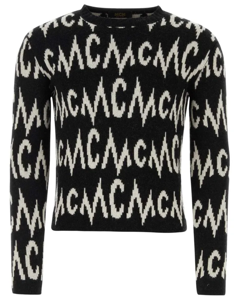MCM Pullover mit Intarsien-Motiv - Schwarz Schwarz