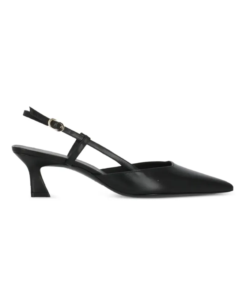 Stuart Weitzman Vinnie 50 leather slingback pumps - Schwarz Schwarz