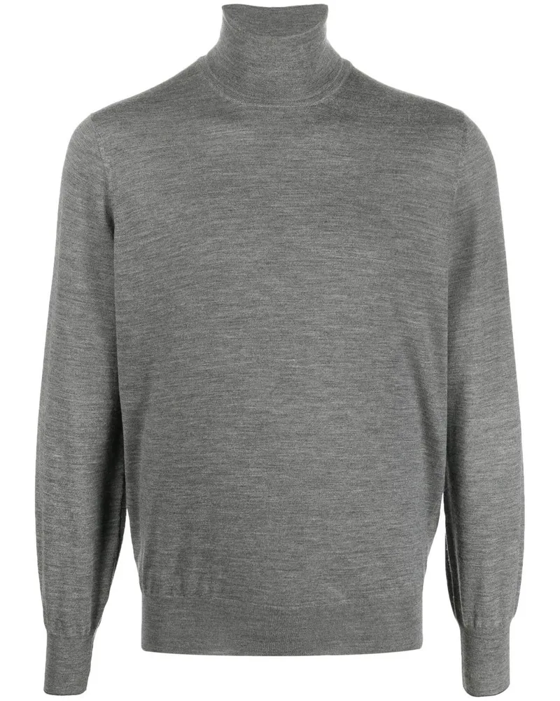 Brunello Cucinelli Rollkragenpullover mit Kaschmiranteil - Grau Grau