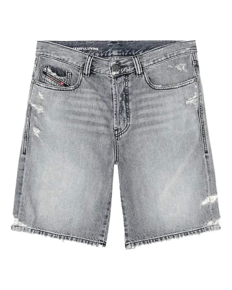 Diesel Jeans-Shorts in Distressed-Optik - Grau Grau