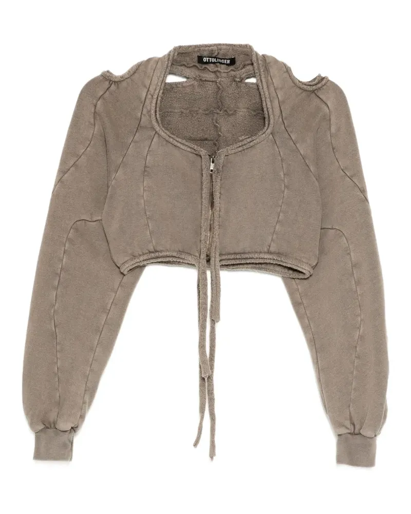OTTOLINGER Cropped-Kapuzenjacke mit Reißverschluss - Braun Braun