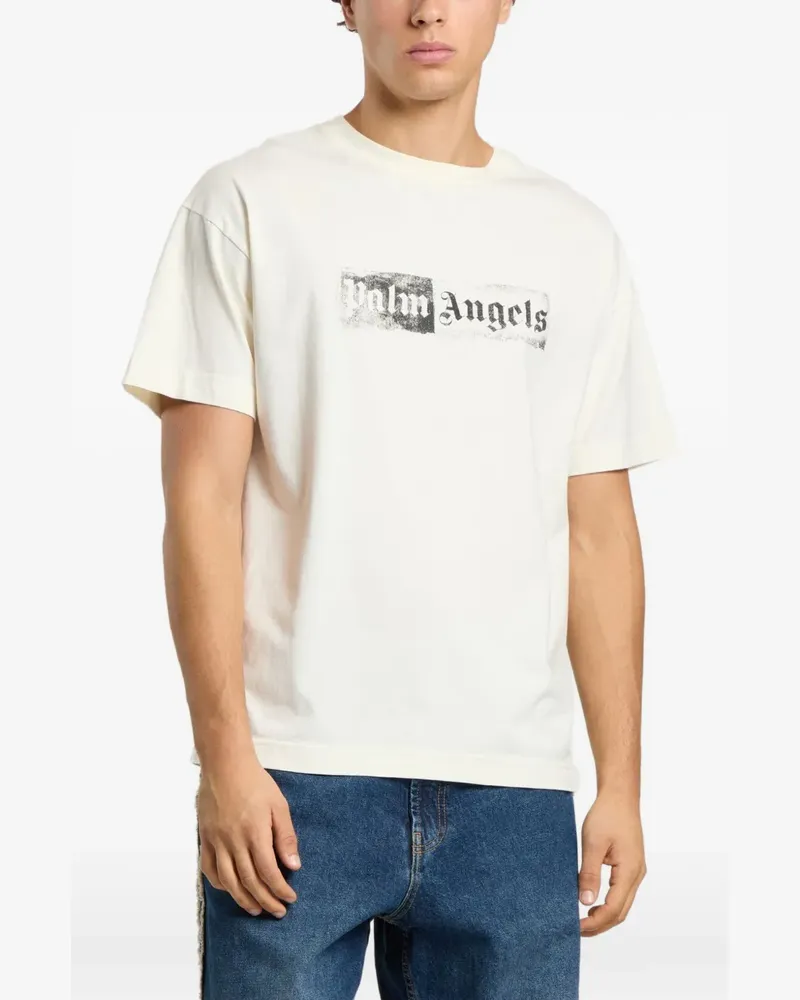 Palm Angels T-Shirt mit Logo-Print - Nude Nude