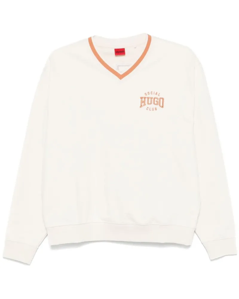 HUGO BOSS Sweatshirt mit Logo-Stickerei - Nude Nude
