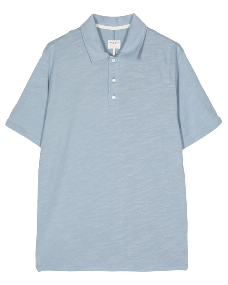 Rag & Bone Poloshirt mit kurzen Ärmeln - Blau Blau