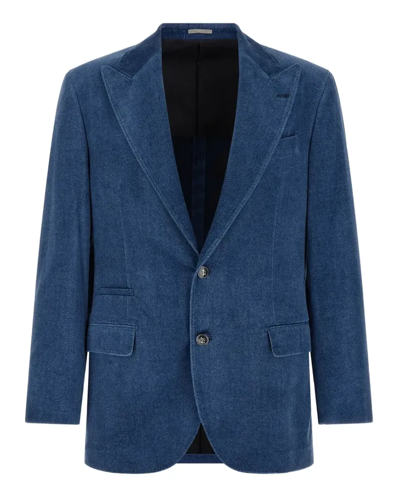 Brunello Cucinelli Sakko mit steigendem Revers - Blau Blau