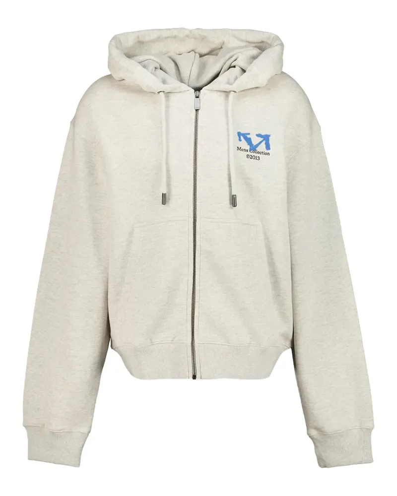 OFF-WHITE Kapuzenjacke mit Logo-Print - Grau Grau
