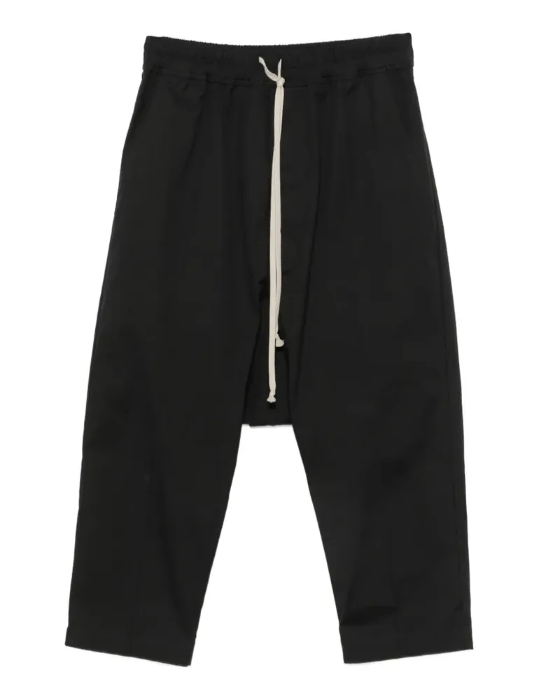Rick Owens Cropped-Hose mit Kordelzug - Schwarz Schwarz