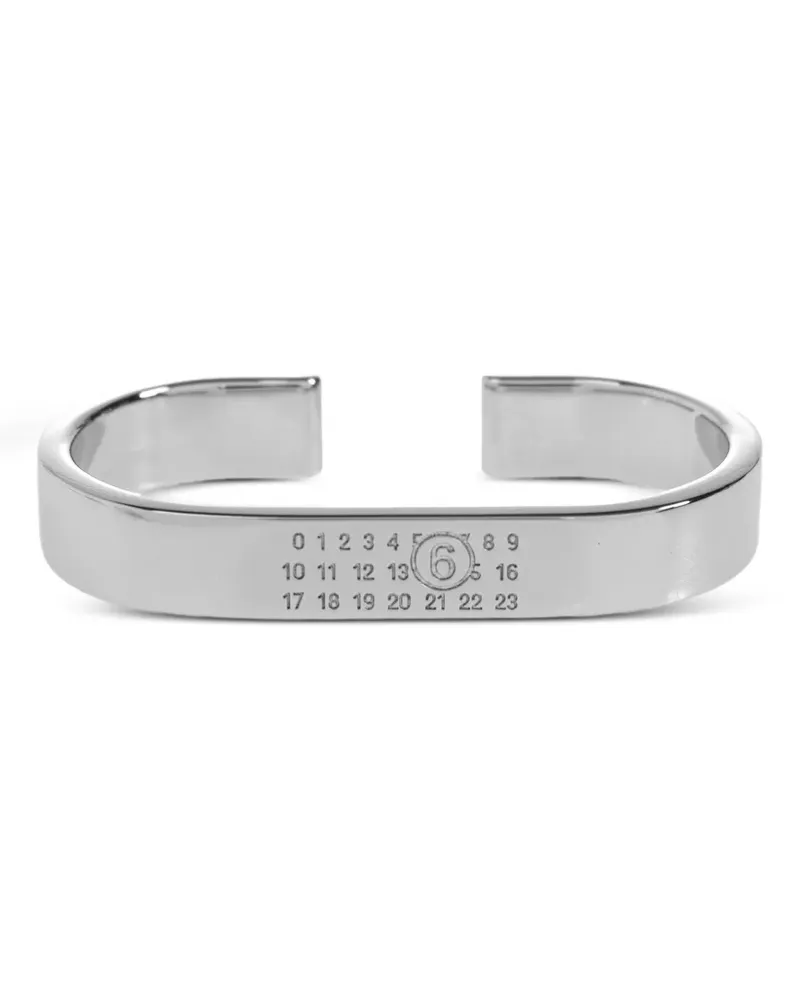 Maison Margiela Zwei-Finger-Ring mit Logo - Silber Silber