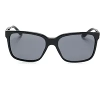 Eckige Sonnenbrille mit Medusa-Schild - Schwarz