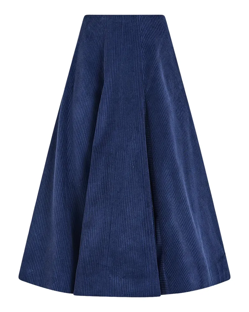 Rosie Assoulin corduroy A-line skirt - Blau Blau