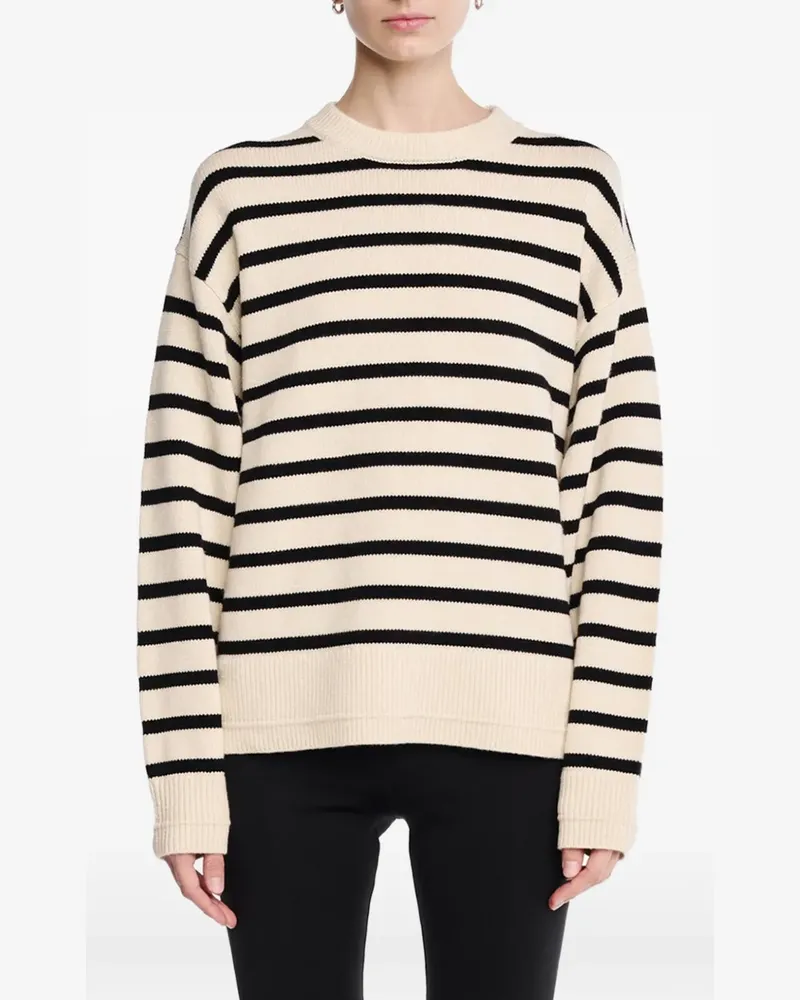 Maria Mcmanus ladder-stitch striped sweater - Nude Nude